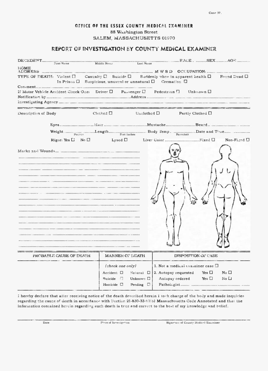 Downloads Cthulhu Reborn Miscellaneous – Autopsy Report Intended For Blank Autopsy Report Template