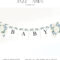 Dusty Blue Baby Shower Banner Template Within Baby Shower Banner Template