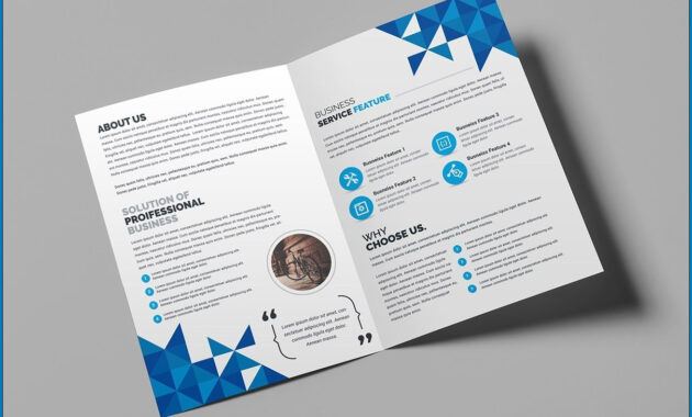√ Free Printable Bi Fold Brochure Template | Templateral within 2 Fold Flyer Template