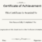 ❤️ Free Sample Certificate Of Achievement Template❤️ With Army Certificate Of Achievement Template