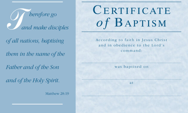 ❤️free Sample Certificate Of Baptism Form Template❤️ regarding Baptism Certificate Template Download
