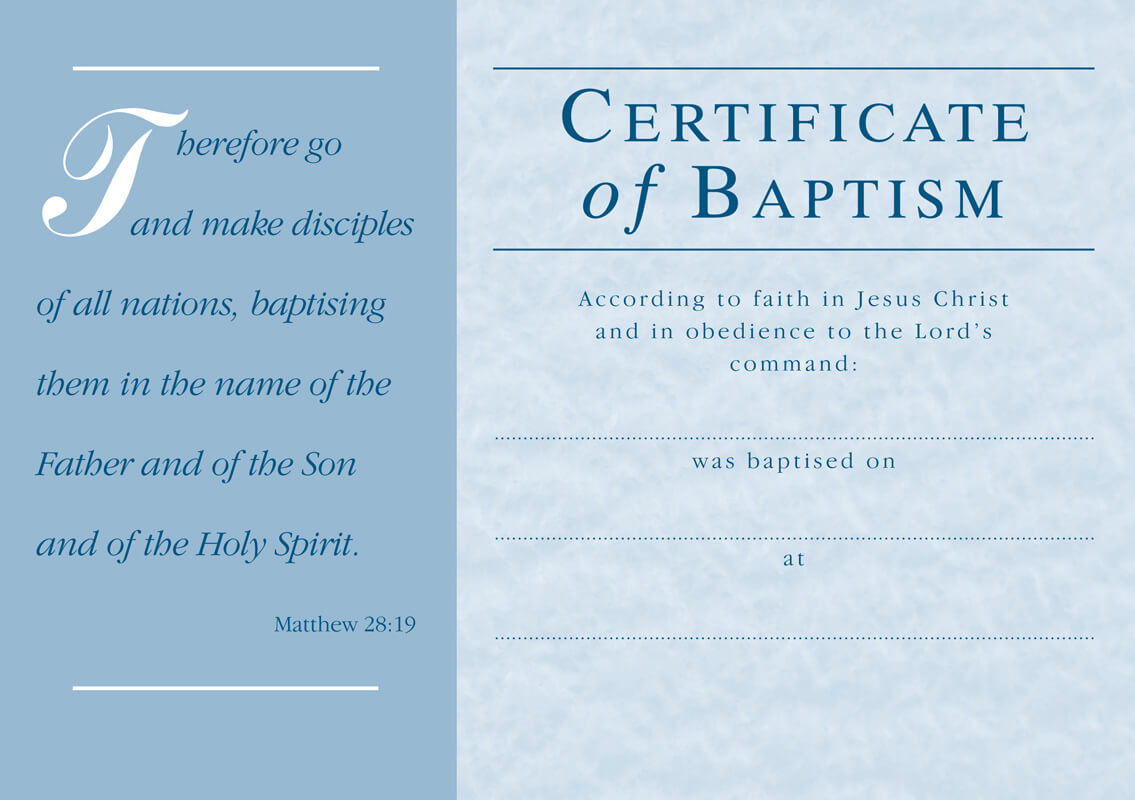 ❤️free Sample Certificate Of Baptism Form Template❤️ Throughout Christian Baptism Certificate Template