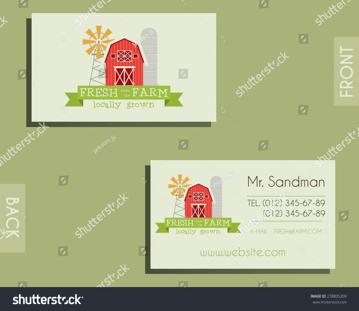 Eco Organic Visiting Card Template Natural Stock Vector Throughout Bio Card Template