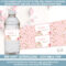 Editable Water Bottle Labels Birthday Baby Shower Bunny, Pdf Template  Watercolor Flowers Pdf Instant Download Printable Digital Files 10 001 For Baby Shower Water Bottle Labels Template