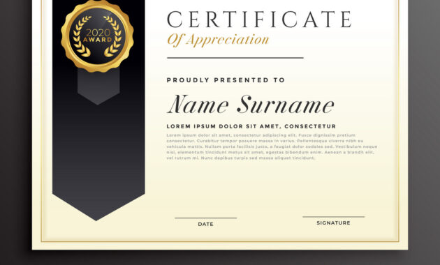 Elegant Diploma Award Certificate Template Design throughout Award Certificate Design Template