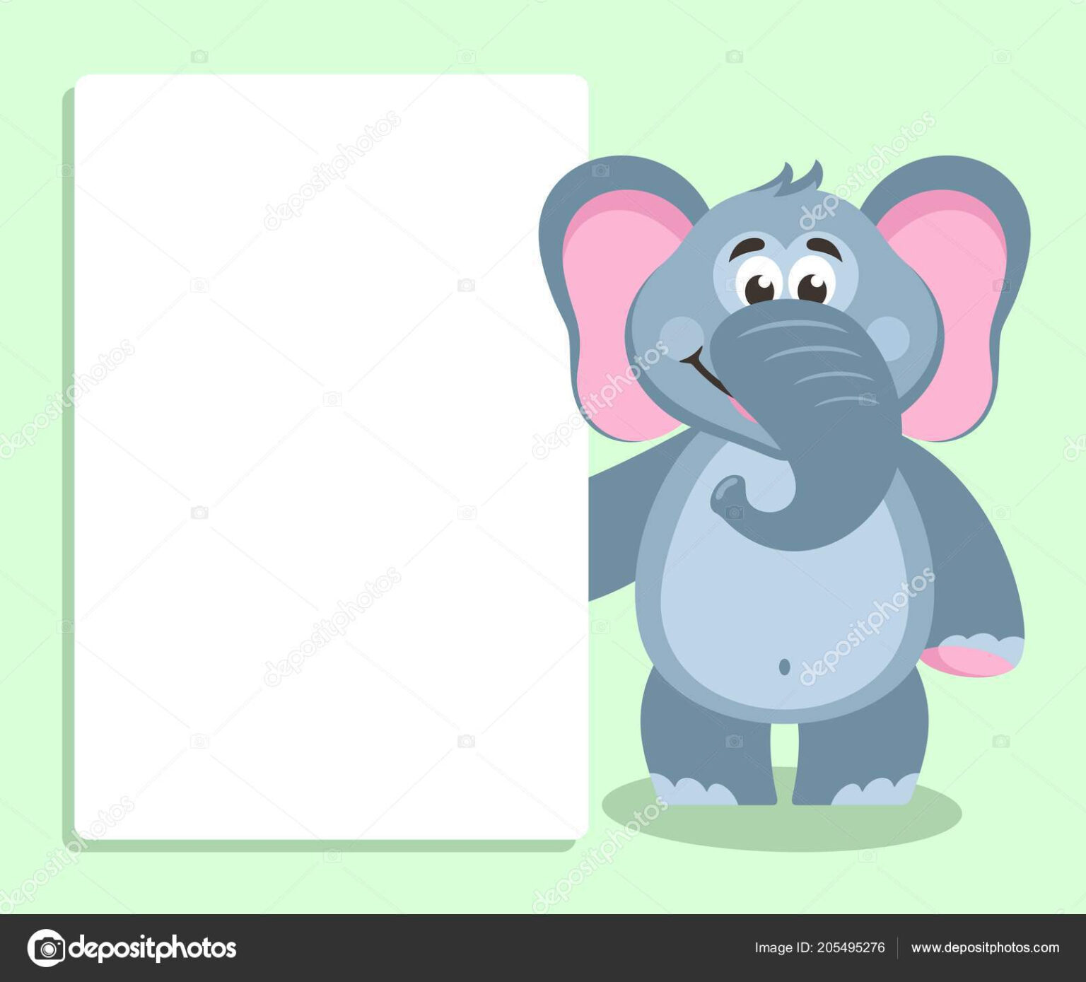 Blank Elephant Template