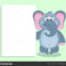 Elephant White Board Template Your Text Cartoon Character Pertaining To Blank Elephant Template