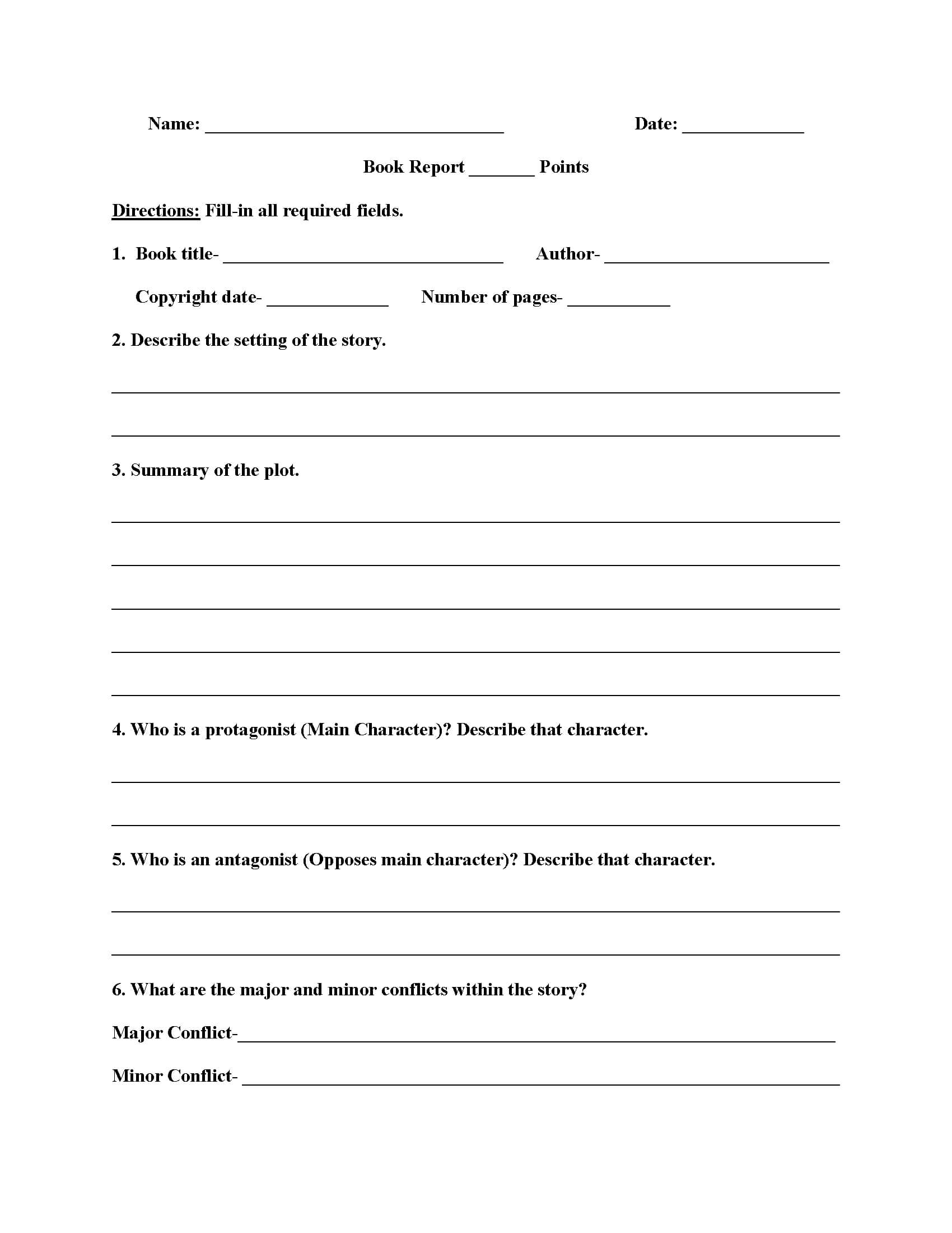 Englishlinx | Book Report Worksheets In Book Report Template 4Th Grade