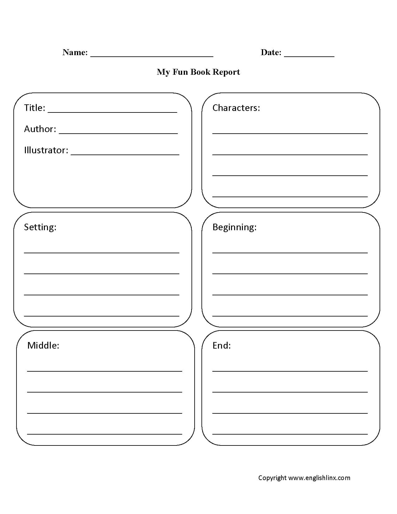 Englishlinx | Book Report Worksheets With Book Report Template 3Rd Grade