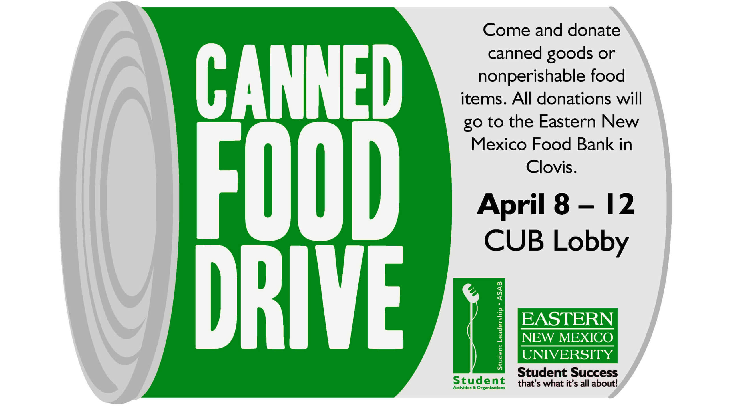 Enmu's Canned Food Drive – Food Bank Of Eastern New Mexico Pertaining To Canned Food Drive Flyer Template