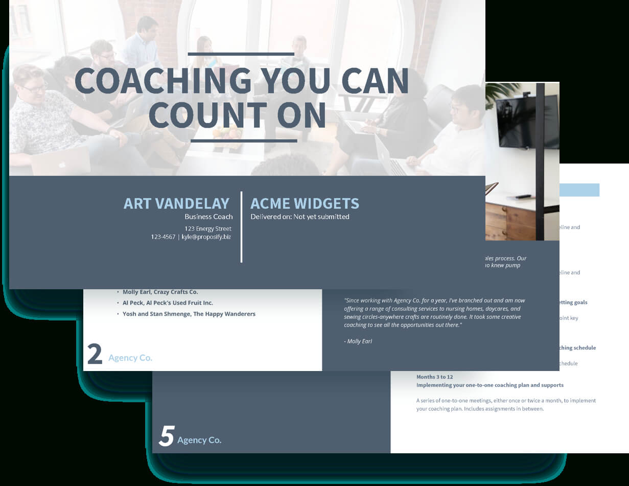 Executive Coaching Proposal Template – Free Sample | Proposify Inside Business Coaching Contract Template