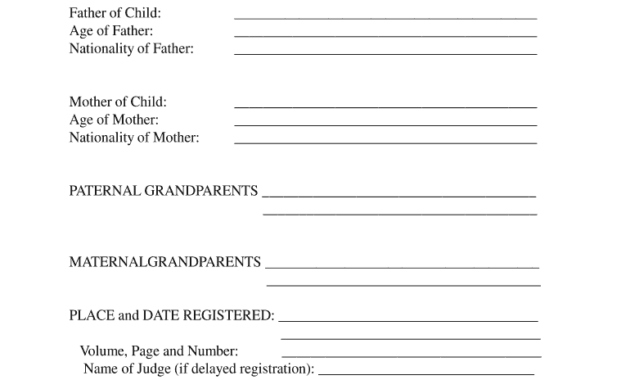Fillable Birth Certificate Template For Translation - Fill regarding Birth Certificate Translation Template