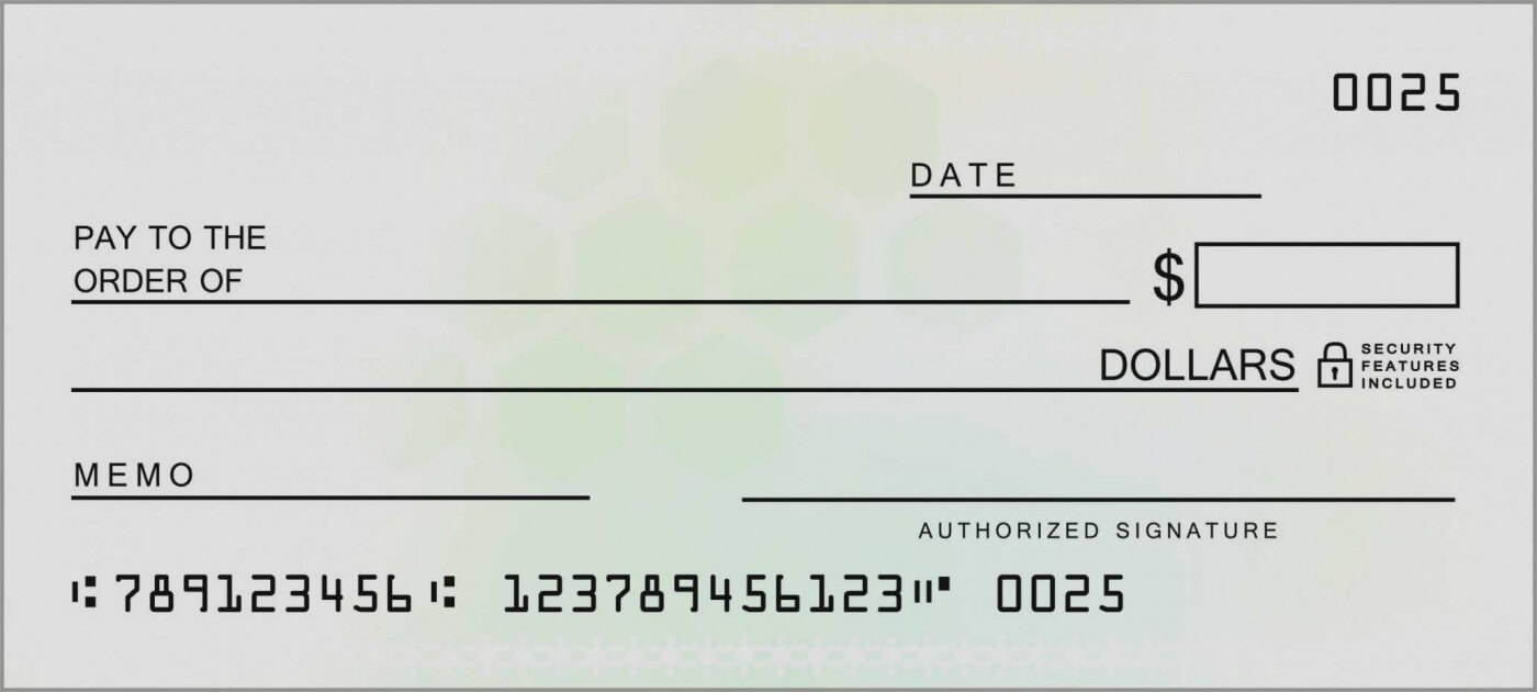 Editable Blank Check Template