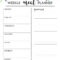 Floral Free Printable Meal Planner Template – Paper Trail Design In Camping Menu Planner Template
