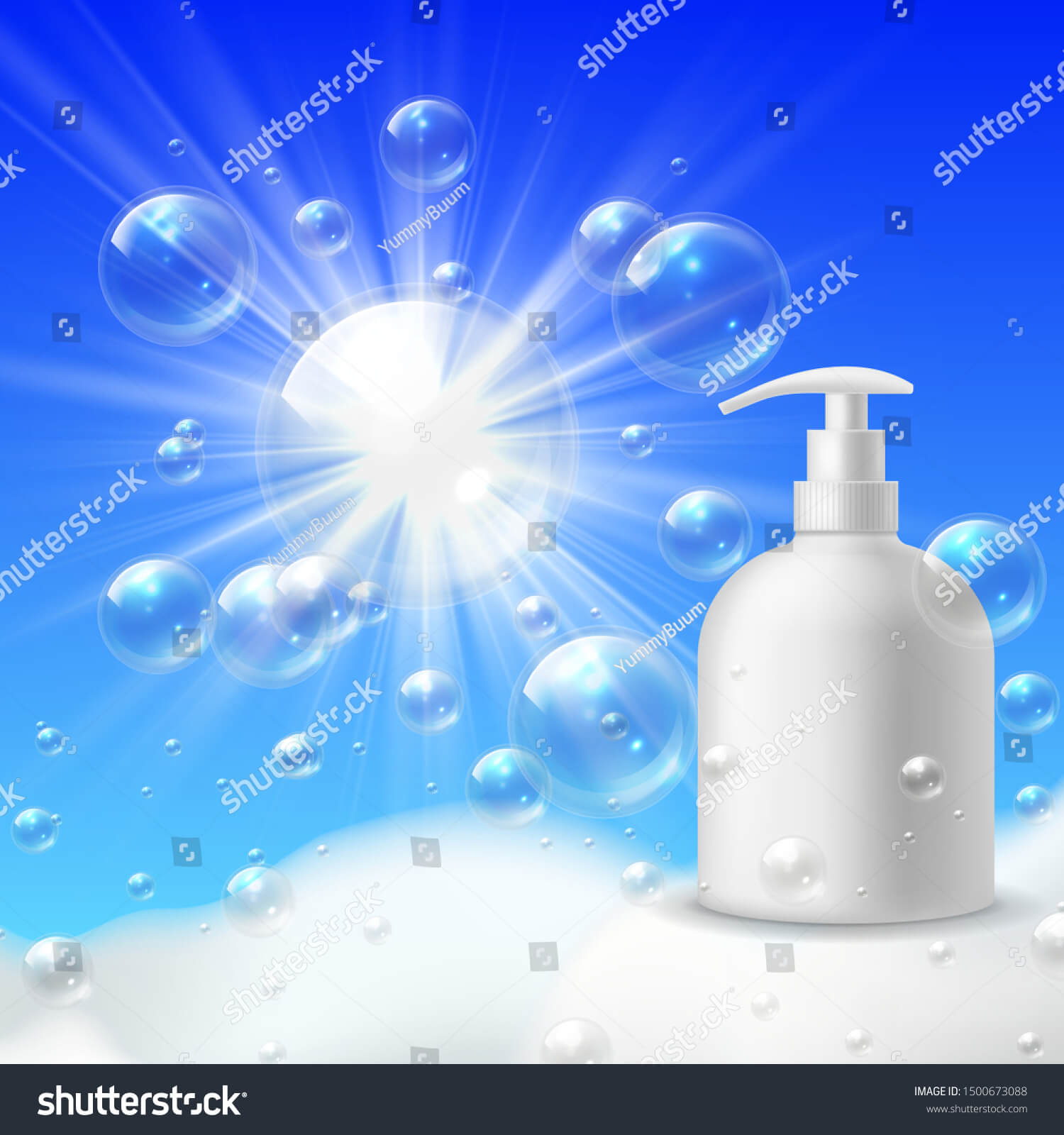 Foaming Wash Brand Clean Bubble Foam Stock Image | Download Now Within Bubble Bottle Label Template