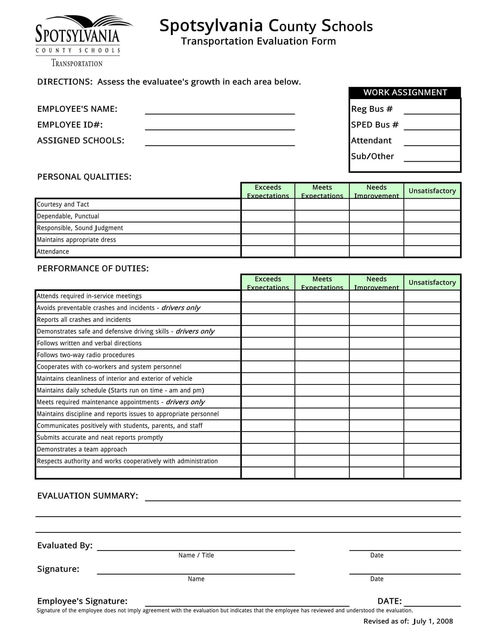 Free 14+ Vehicle Evaluation Forms In Pdf Within Blank Evaluation Form Template