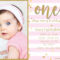 Free 1St Birthday Invitations Template For Girl – Bagvania in 1St Birthday Invitation Templates Free Printable
