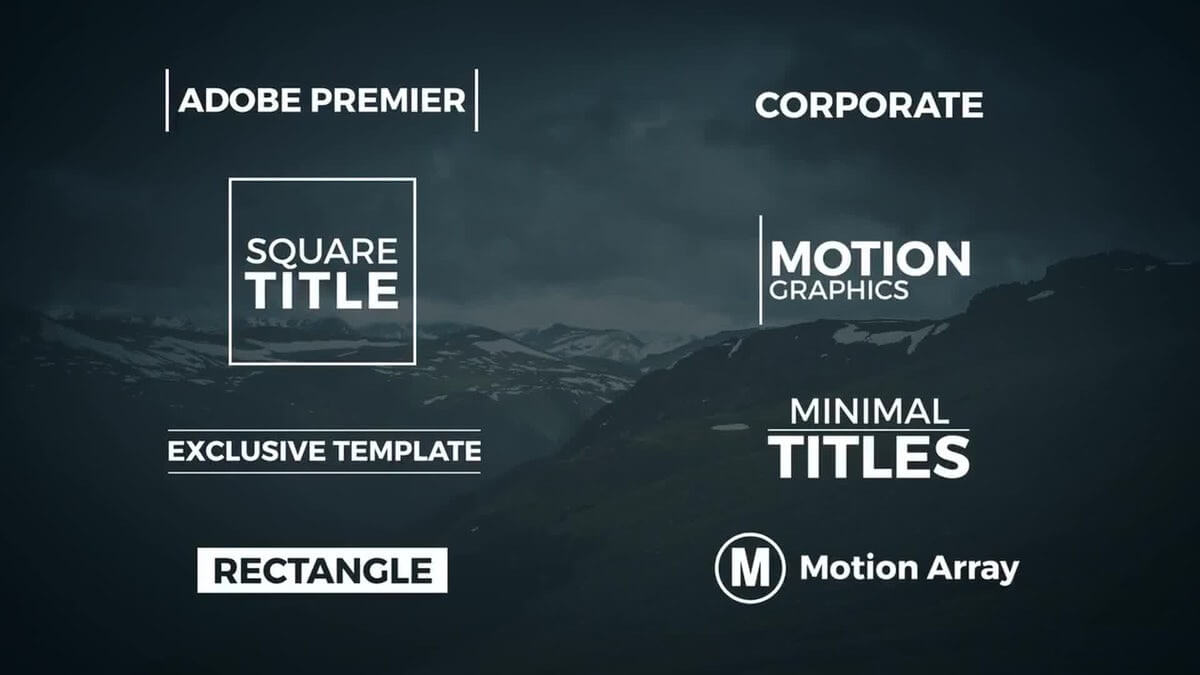 Free Adobe Premiere Template Lovely 8 Minimal Titles With Adobe Premiere Title Templates