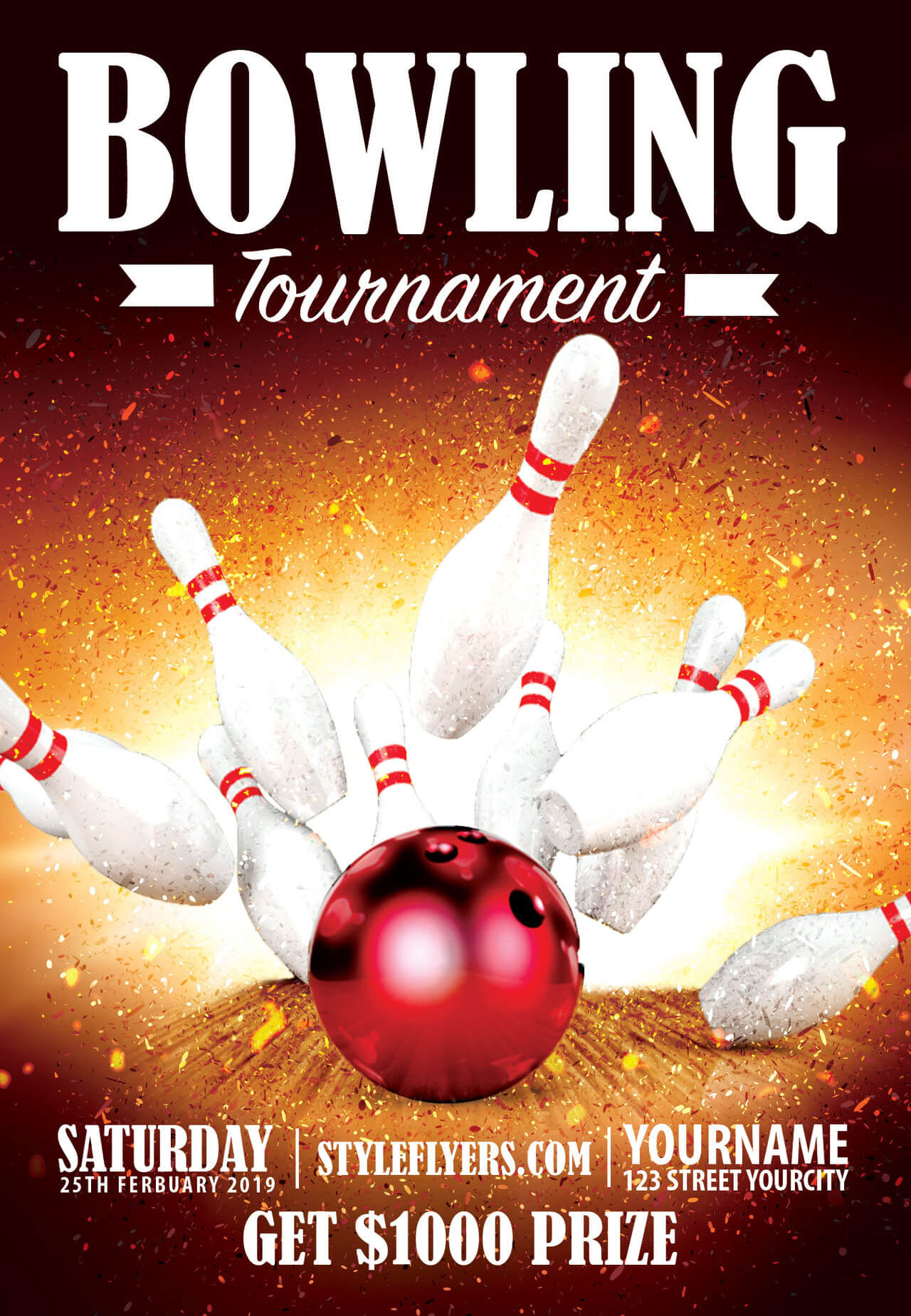 Free And Pemium Style Psd Flyers Templates — Bowling Within Bowling Flyers Templates Free