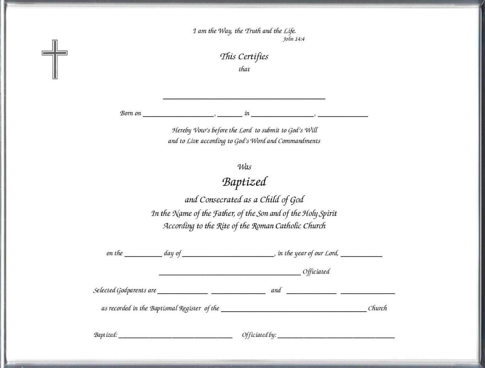 Free Baptism Certificate Template Download 200 Certificates With Regard To Baptism Certificate Template Download