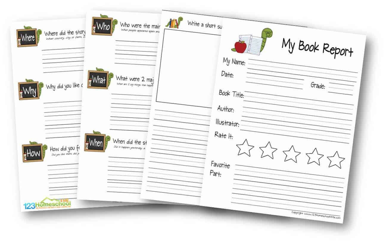 Free Book Report Template Intended For Book Report Template Grade 1