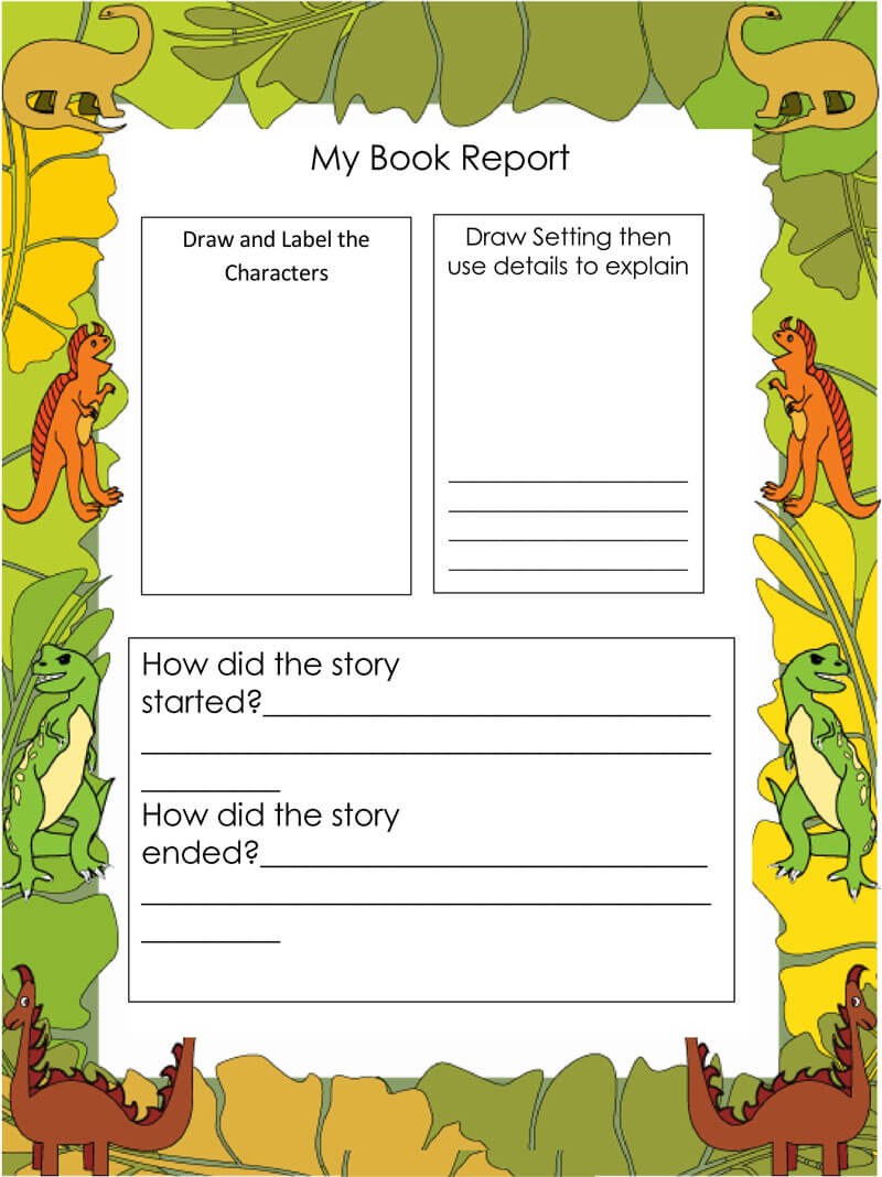 Free Book Report & Worksheet Templates – Word Layouts Inside Book Report Template Middle School