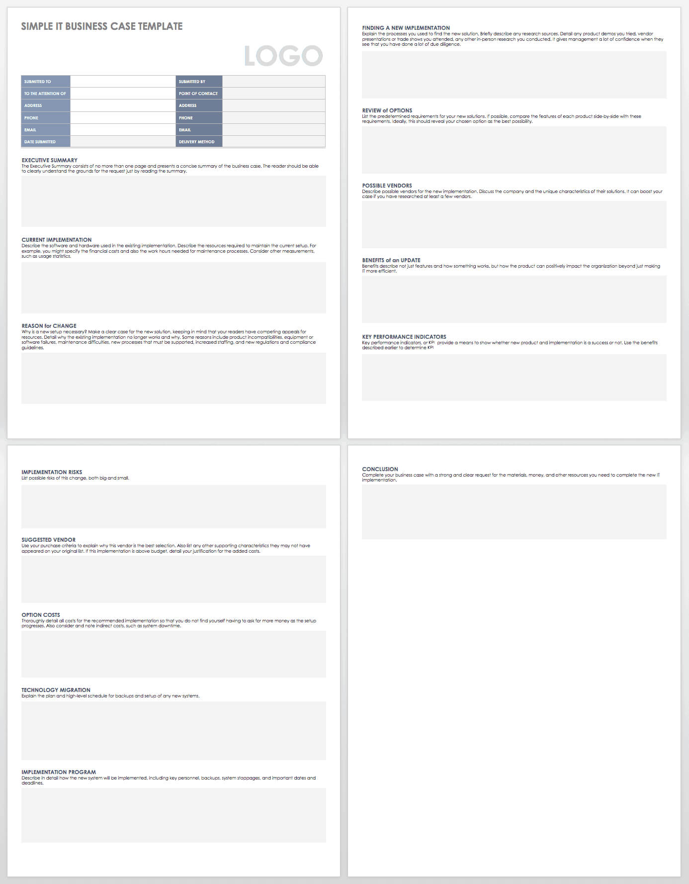Free Business Case Templates | Smartsheet Regarding Business Case One Page Template