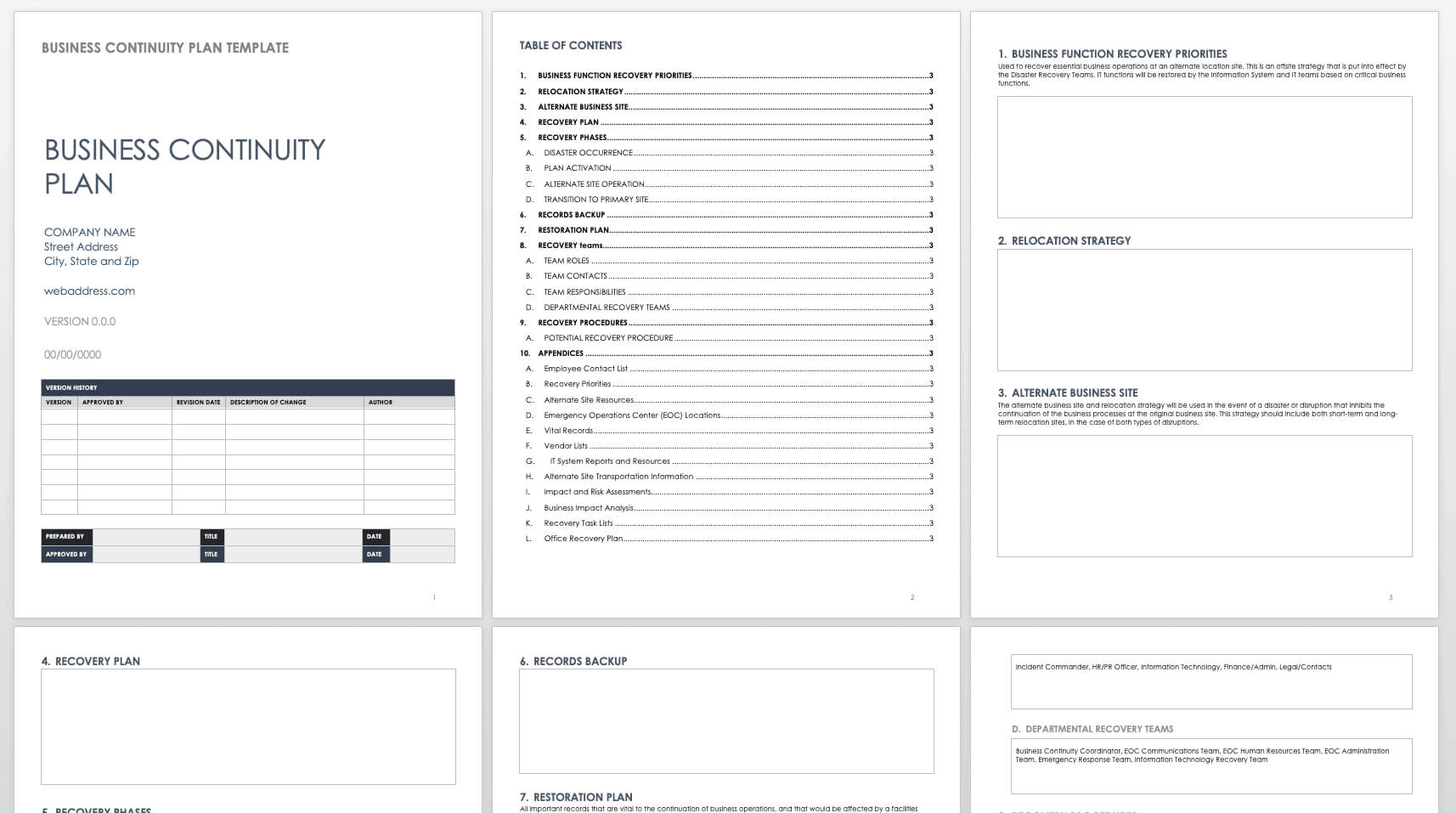 Free Business Continuity Plan Templates | Smartsheet Intended For Business Continuity Checklist Template