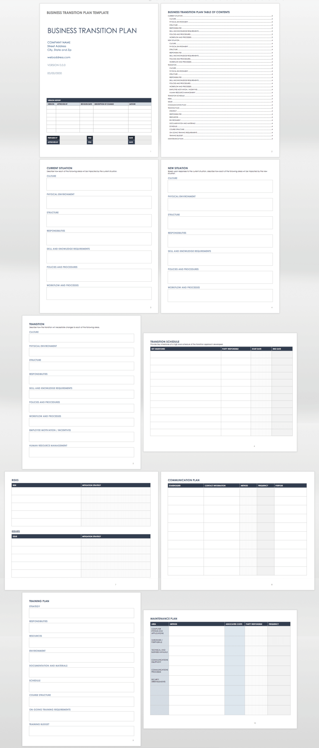 Free Business Transition Plan Templates | Smartsheet In Business Process Transition Plan Template