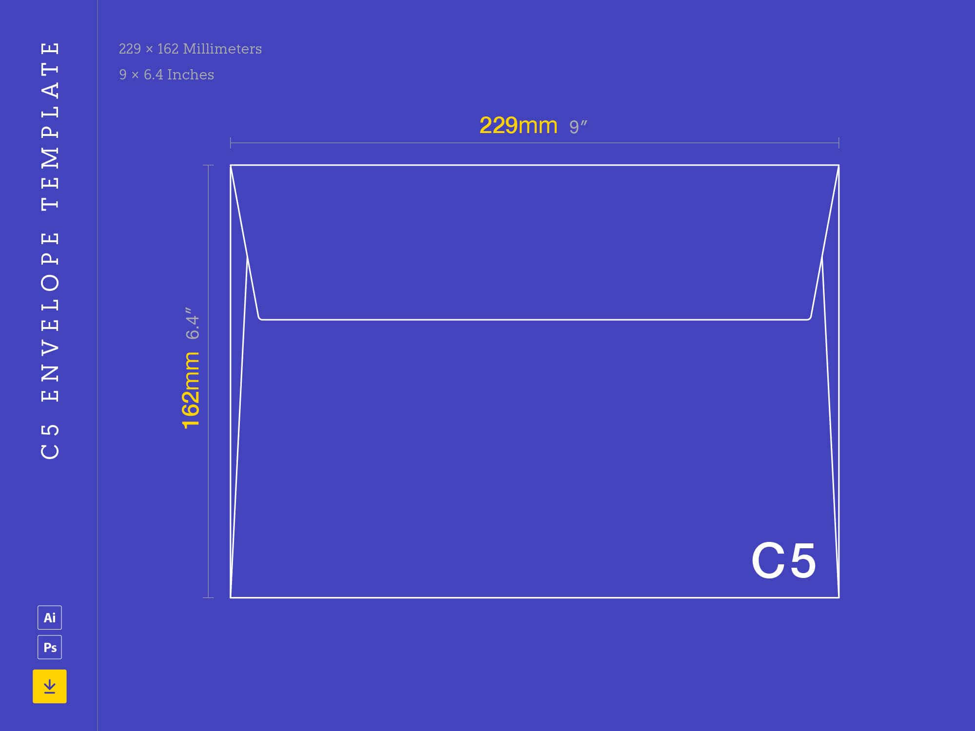 Free C5 Envelope Template (Ai, Psd) Regarding Business Envelope Template Illustrator