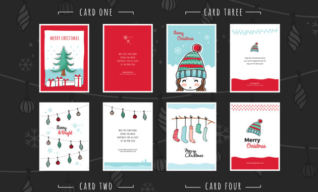 Free Christmas Card Templates For Photoshop &amp; Illustrator inside Adobe Illustrator Christmas Card Template