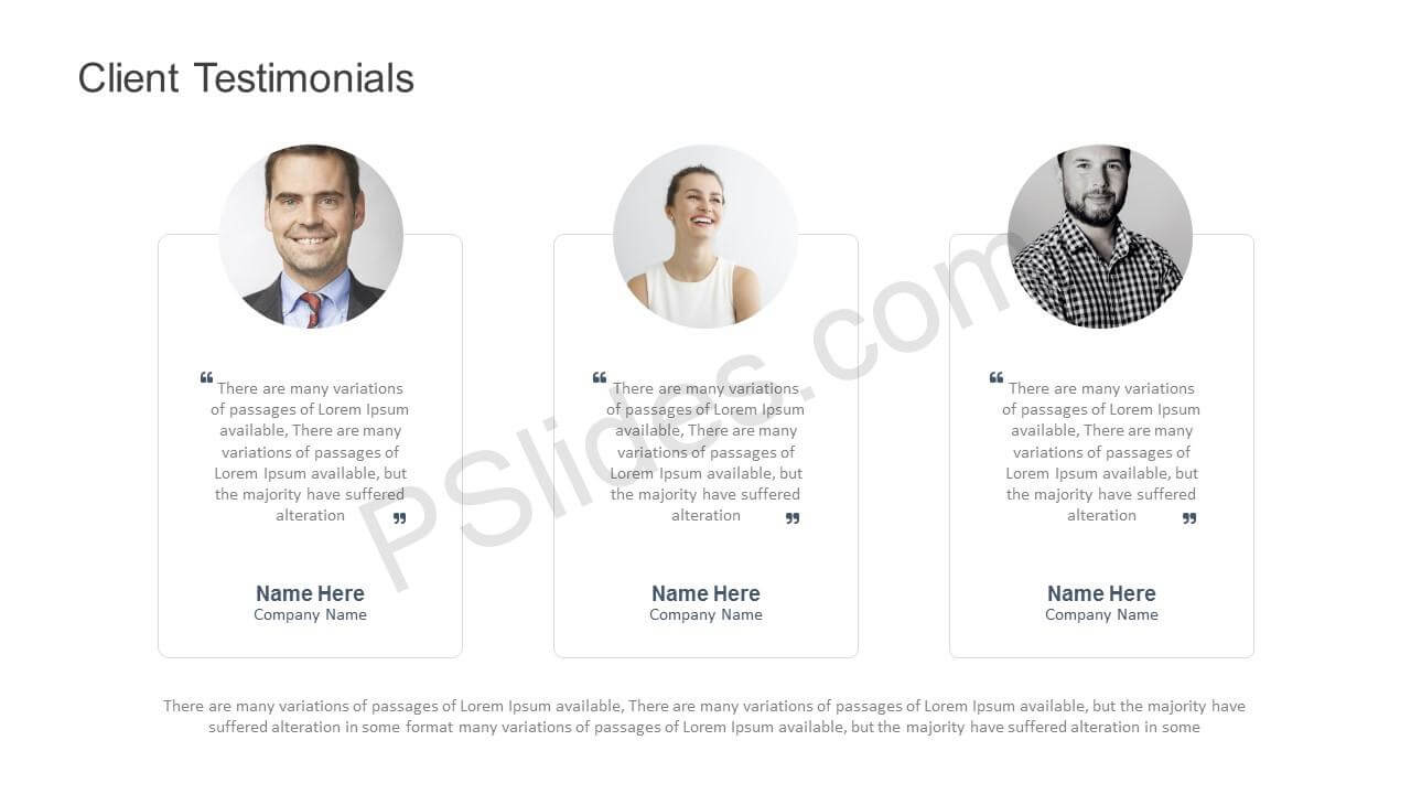 Free Client Testimonials For Powerpoint Inside Business Testimonial Template