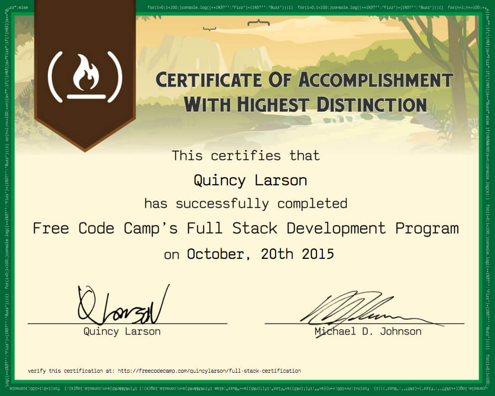Free Code Camp Full Stack Development Certification Within Boot Camp Certificate Template