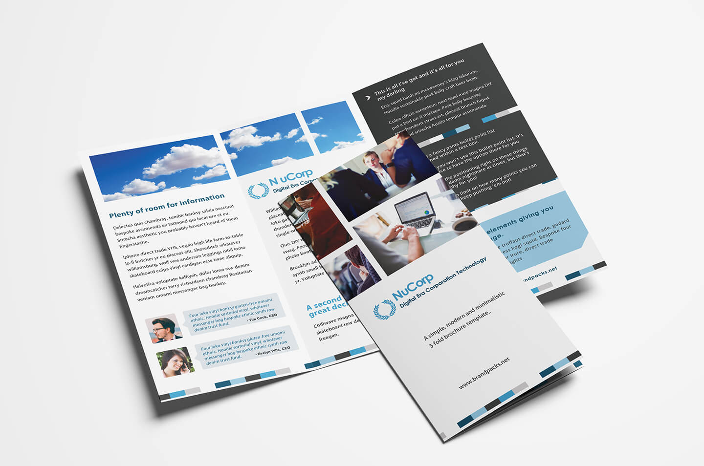 Free Corporate Trifold Brochure Template In Psd, Ai & Vector With 3 Fold Brochure Template Psd Free Download