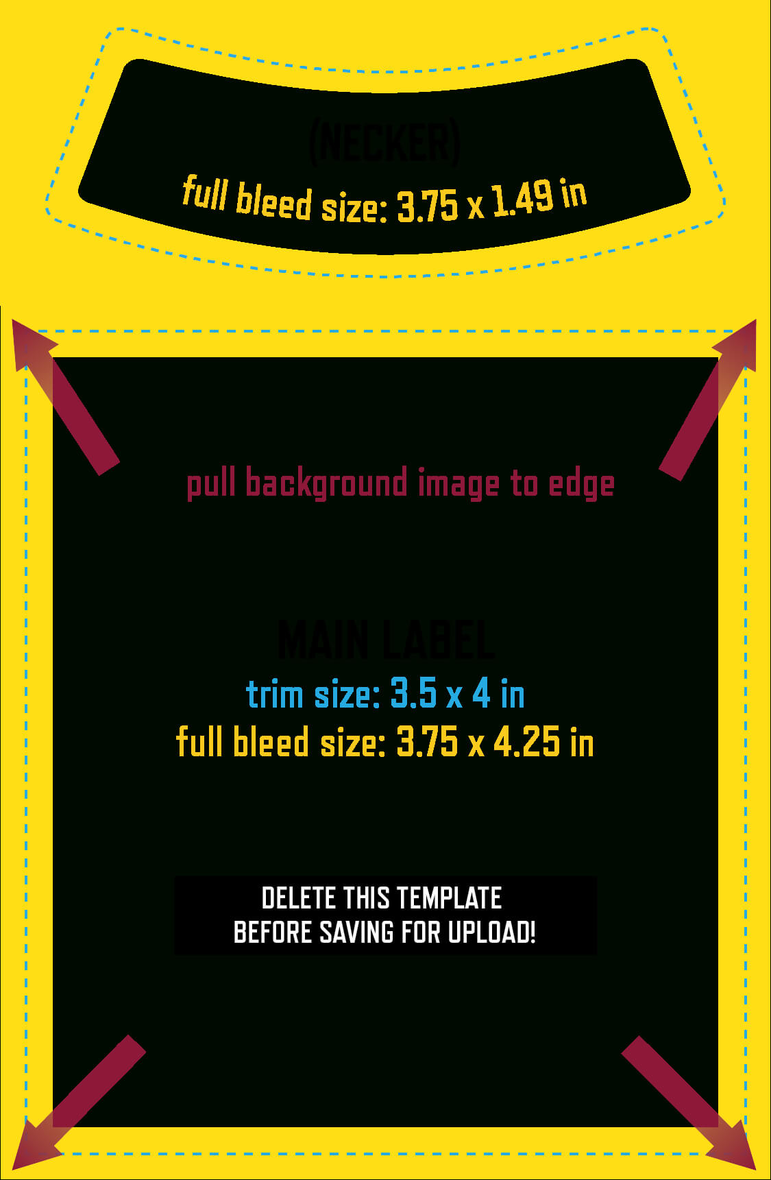 Free Custom Square Homebrew Beer Label Template – Grogtag With Regard To 4 X 2.5 Label Template