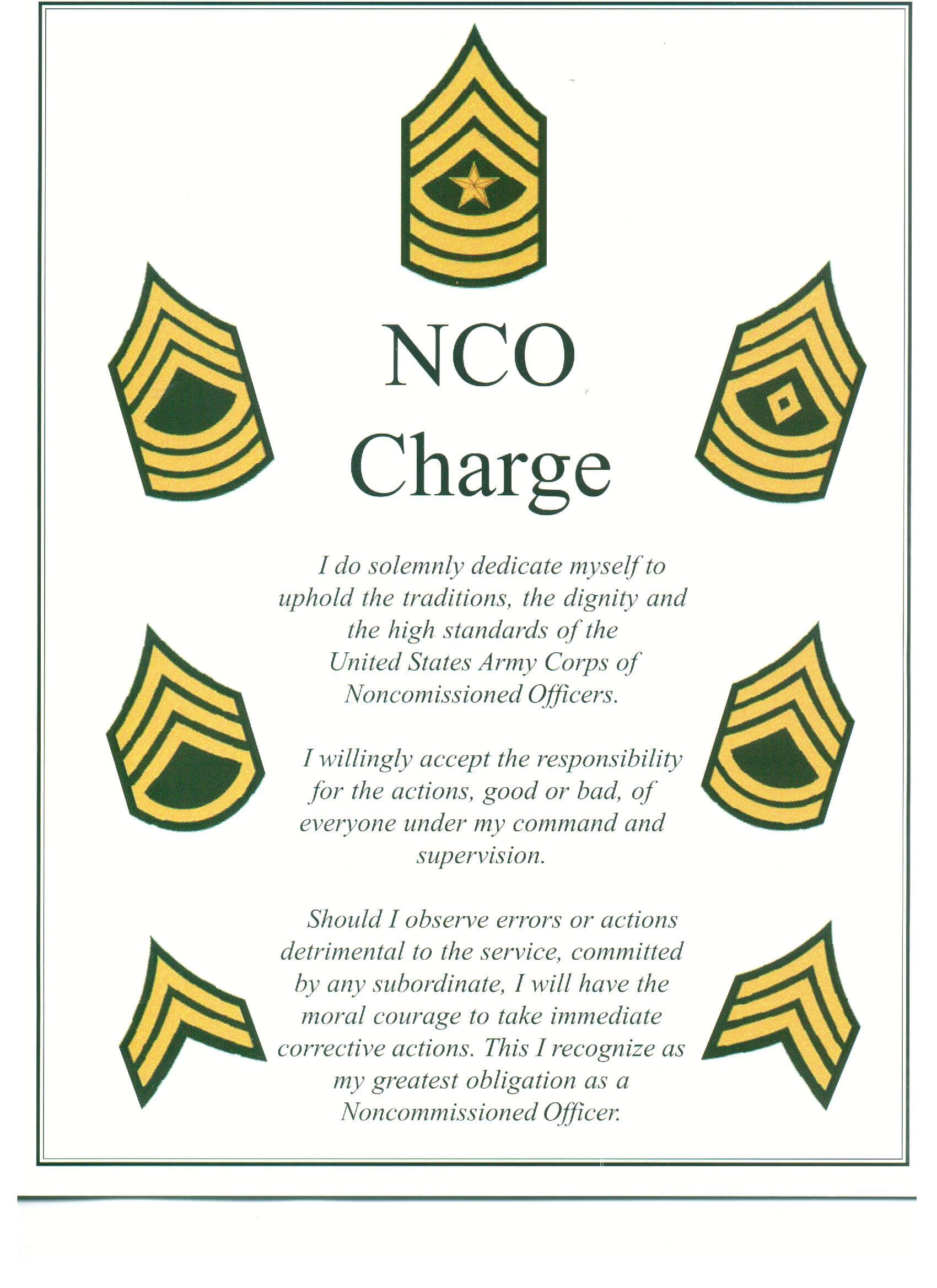 Free Download Usmc Nco Creed Pdf For Pinterest [1700X2338 With Regard To Army Leaders Book Template