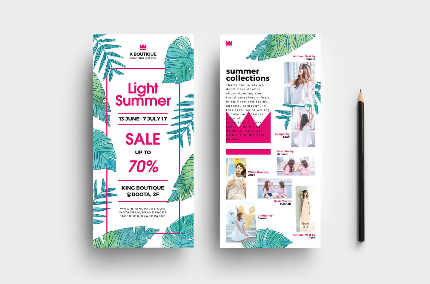 Free Fashion Boutique Rack Card Template For Photoshop Within Boutique Flyer Template Free