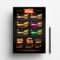 Free Fast Food Menu Template For Photoshop & Illustrator Pertaining To Adobe Illustrator Menu Template