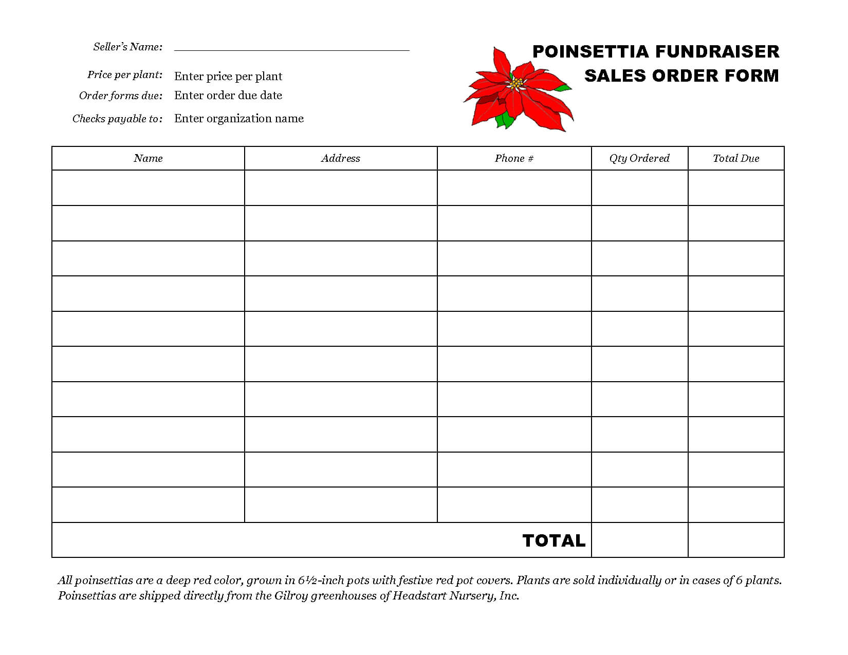 Free Fundraiser Order Form Template ] – Fundraising Template Pertaining To Blank Sponsorship Form Template