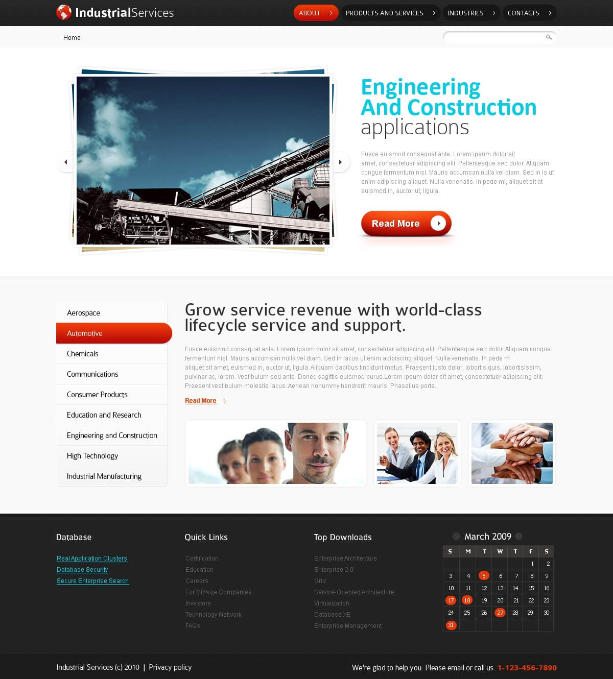 Free Html5 Website Template – Industrial Services Intended For Business Website Templates Psd Free Download