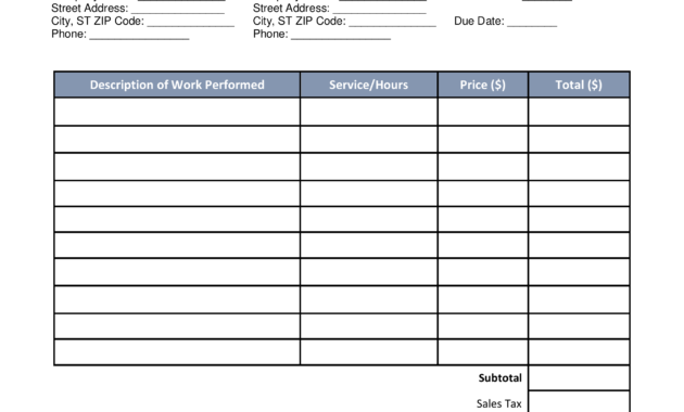 Free Hvac Invoice Template - Word | Pdf | Eforms – Free regarding Air Conditioning Invoice Template