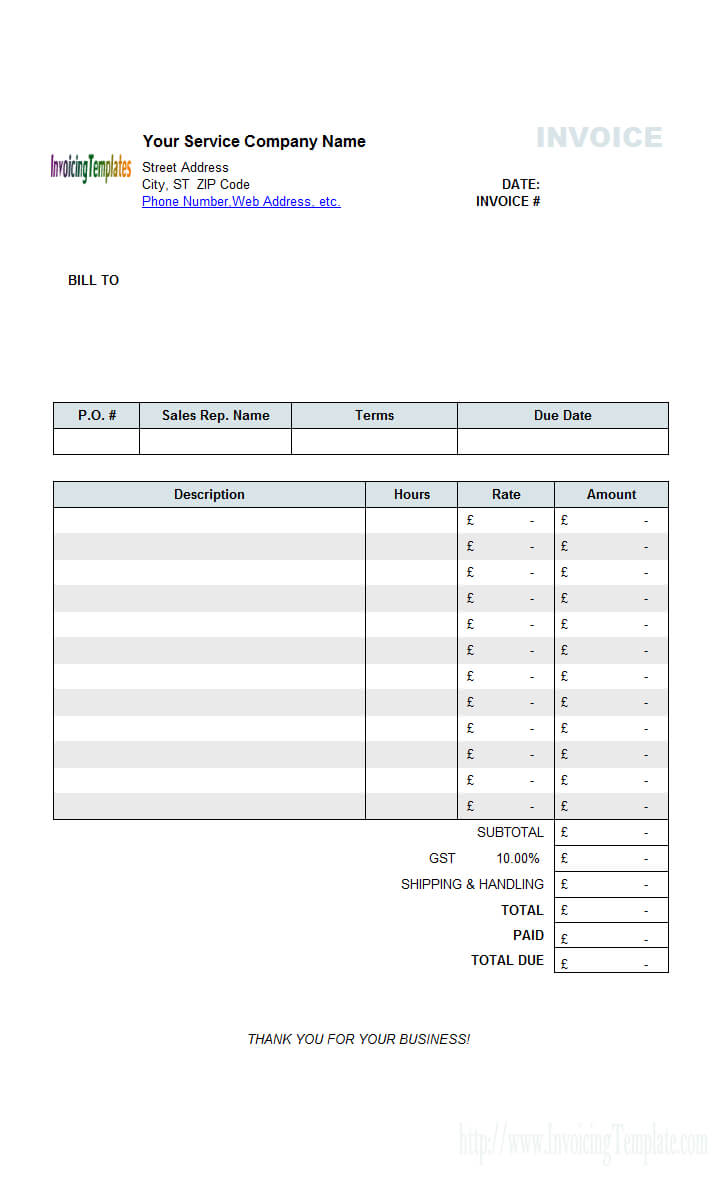 Free Invoice Template For Uk – 20 Results Found Throughout Business Invoice Template Uk