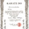 Free Karate Certificate Template | Certificatetemplatefree With Art Certificate Template Free