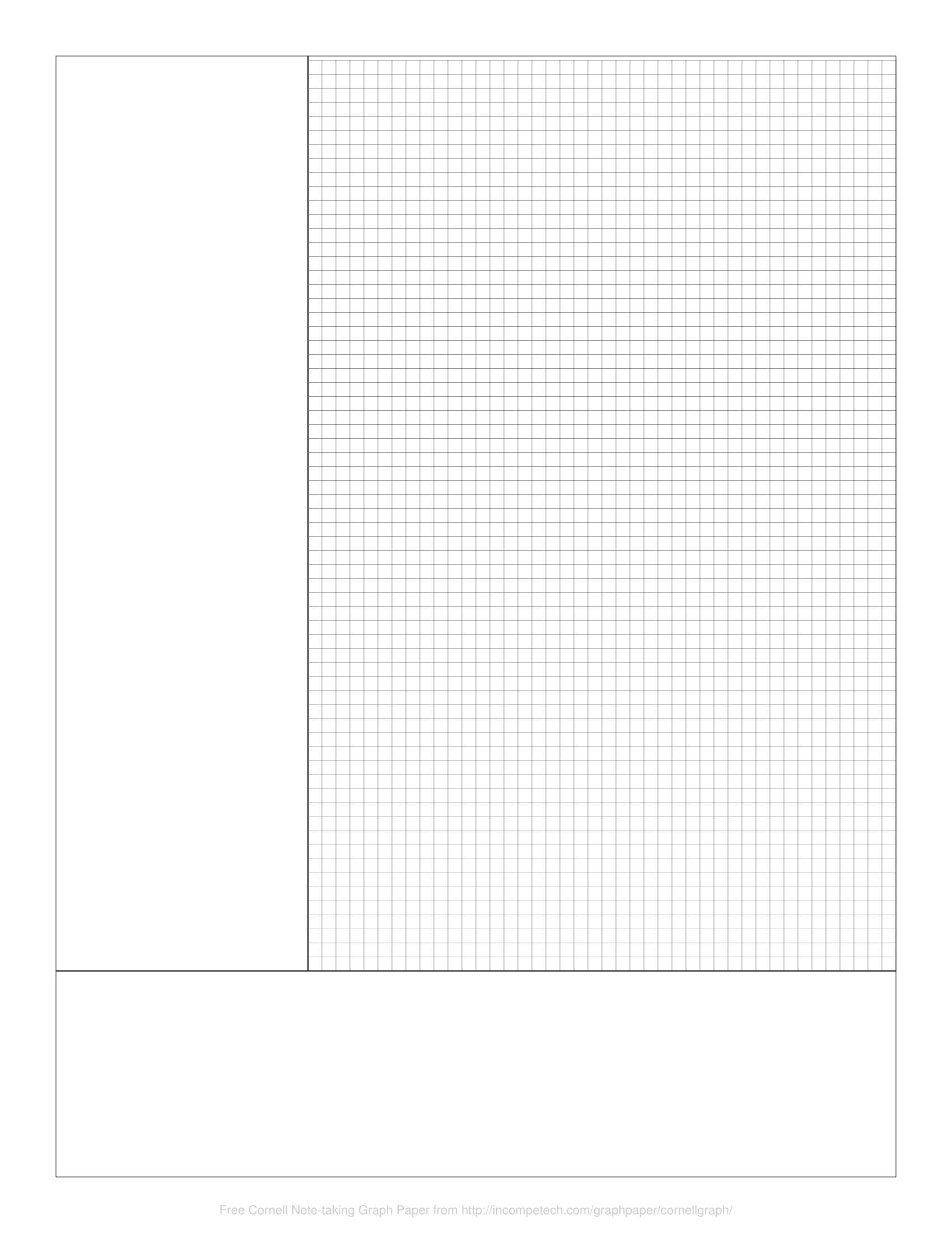 Free Online Graph Paper / Cornell Note Taking Graph Pertaining To Avid Cornell Note Template