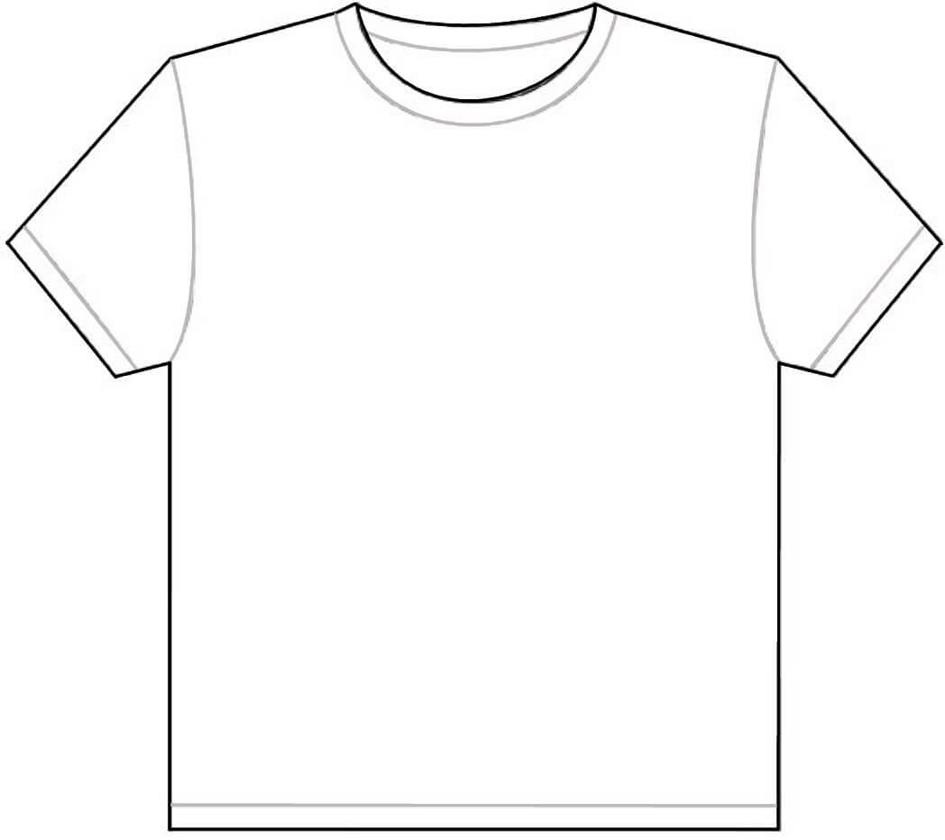 Free Outline Of A T Shirt Template, Download Free Clip Art Intended For Blank T Shirt Outline Template