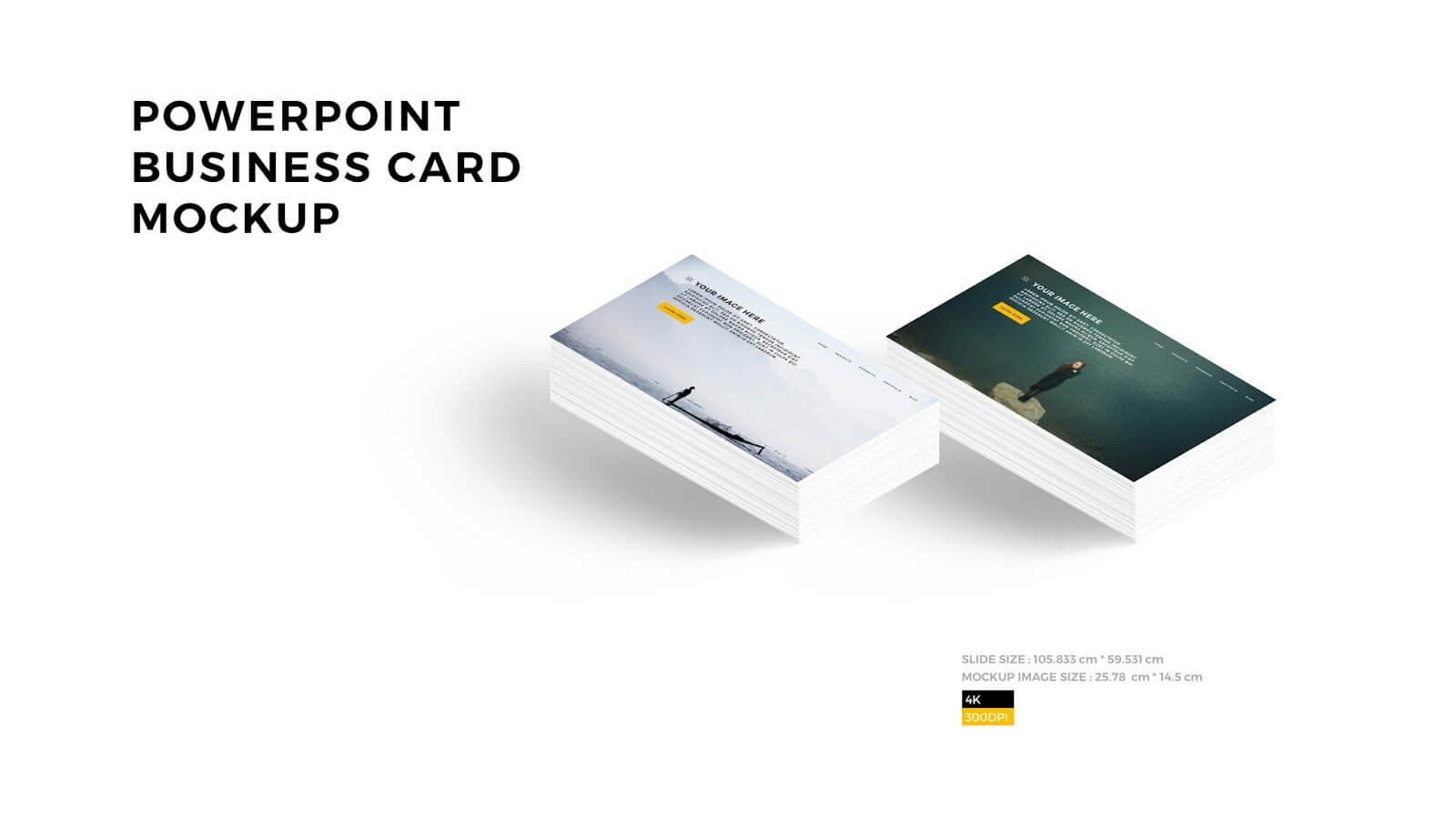 Free Powerpoint Layout Mockup With Business Card Style 2 Regarding Business Card Powerpoint Templates Free