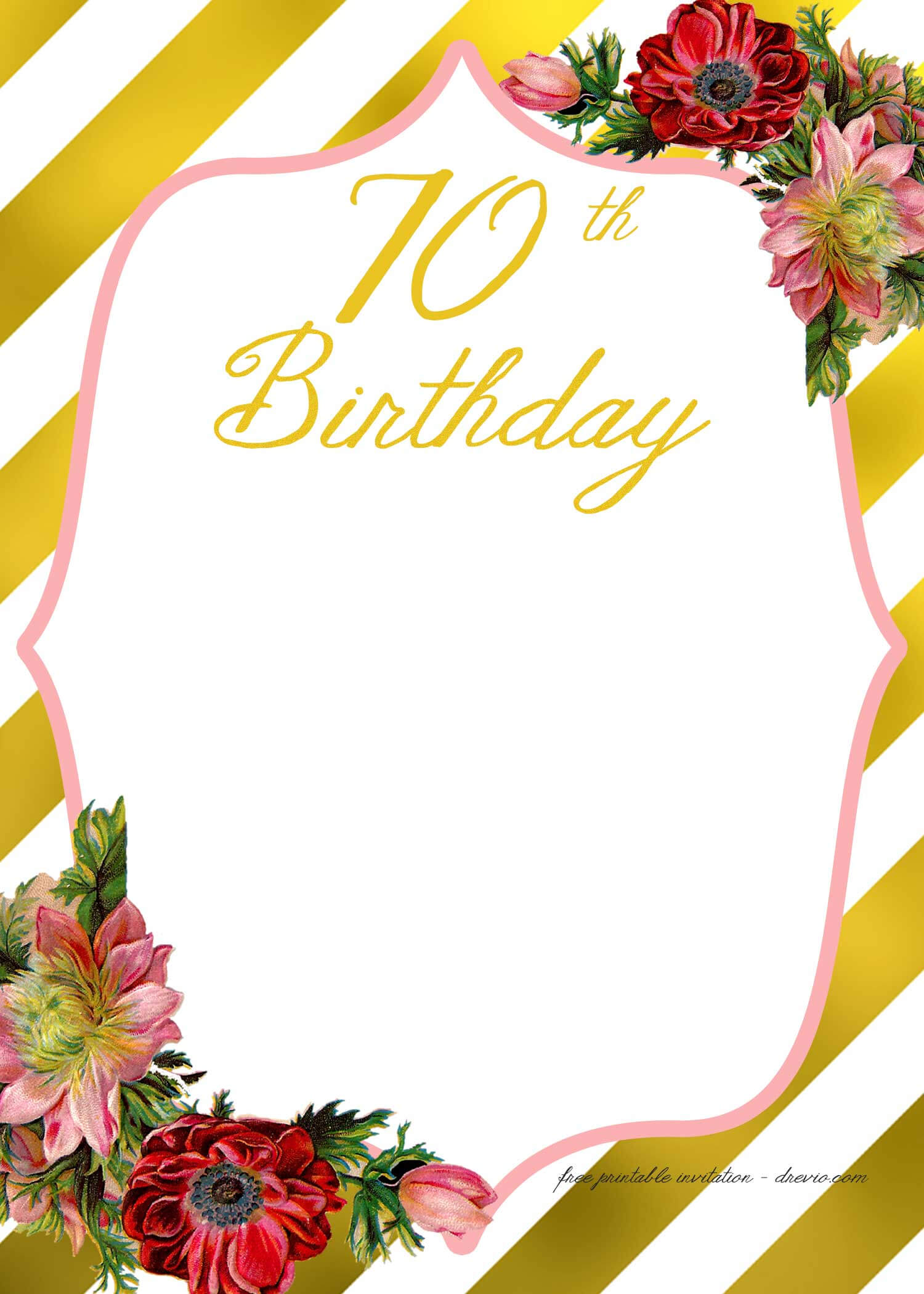 Free Printable Adult Birthday Invitation Template – Bagvania Within 60Th Birthday Party Invitation Template