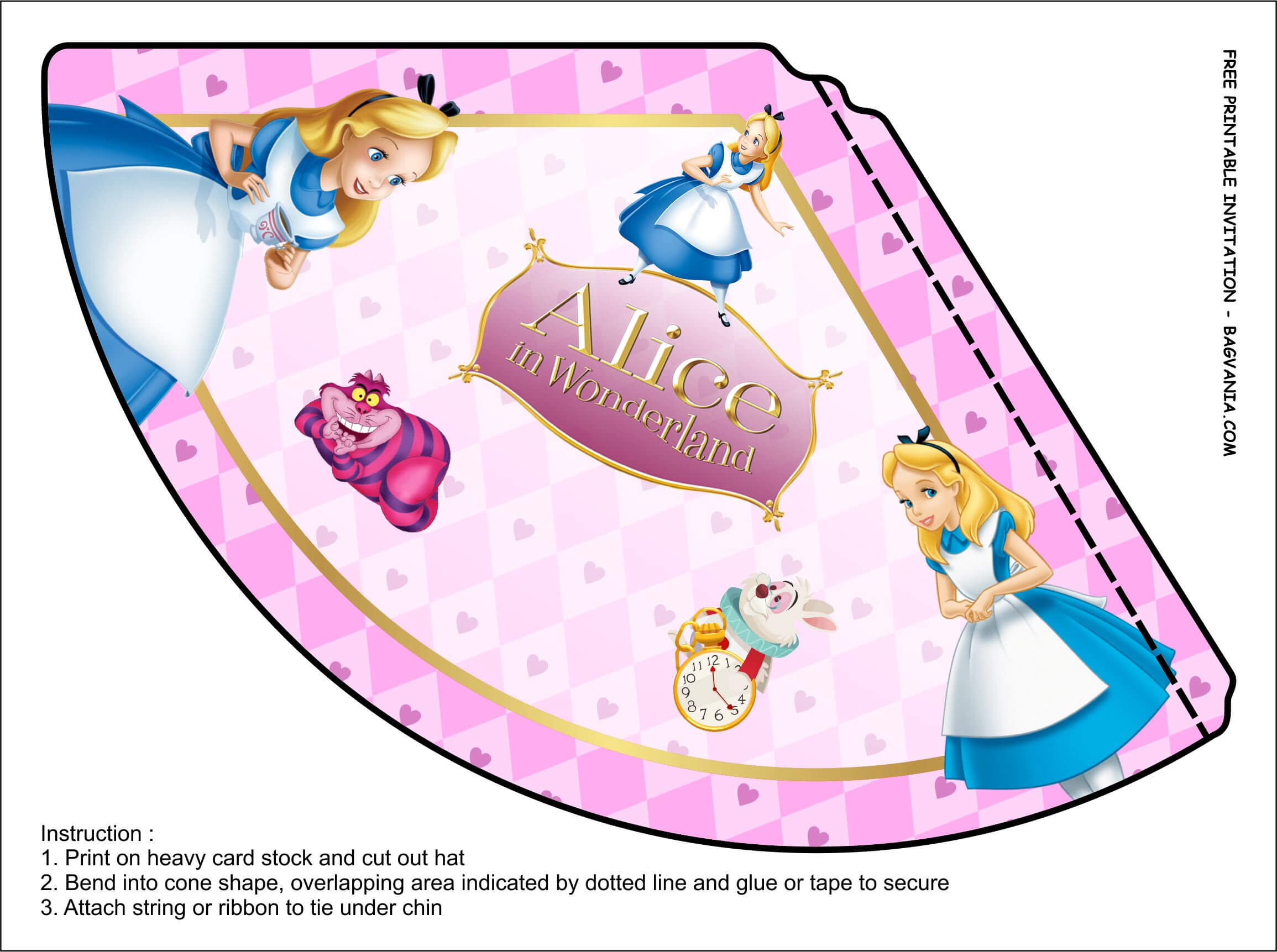 Free Printable Alice In Wonderland Birthday Party Kits Throughout Alice In Wonderland Card Soldiers Template