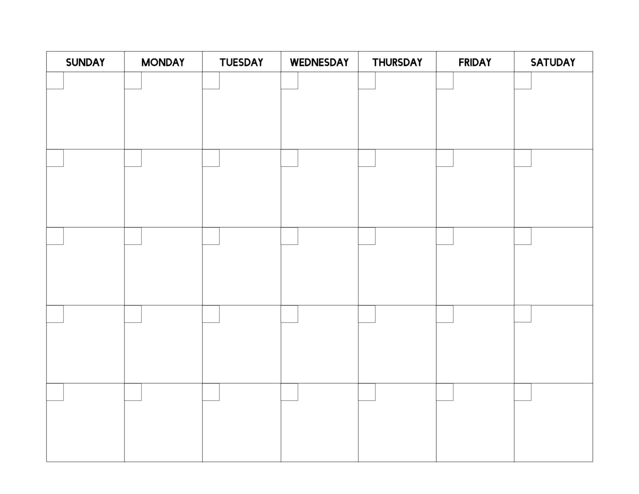 Free Printable Blank Calendar Template – Paper Trail Design Regarding Blank Calander Template
