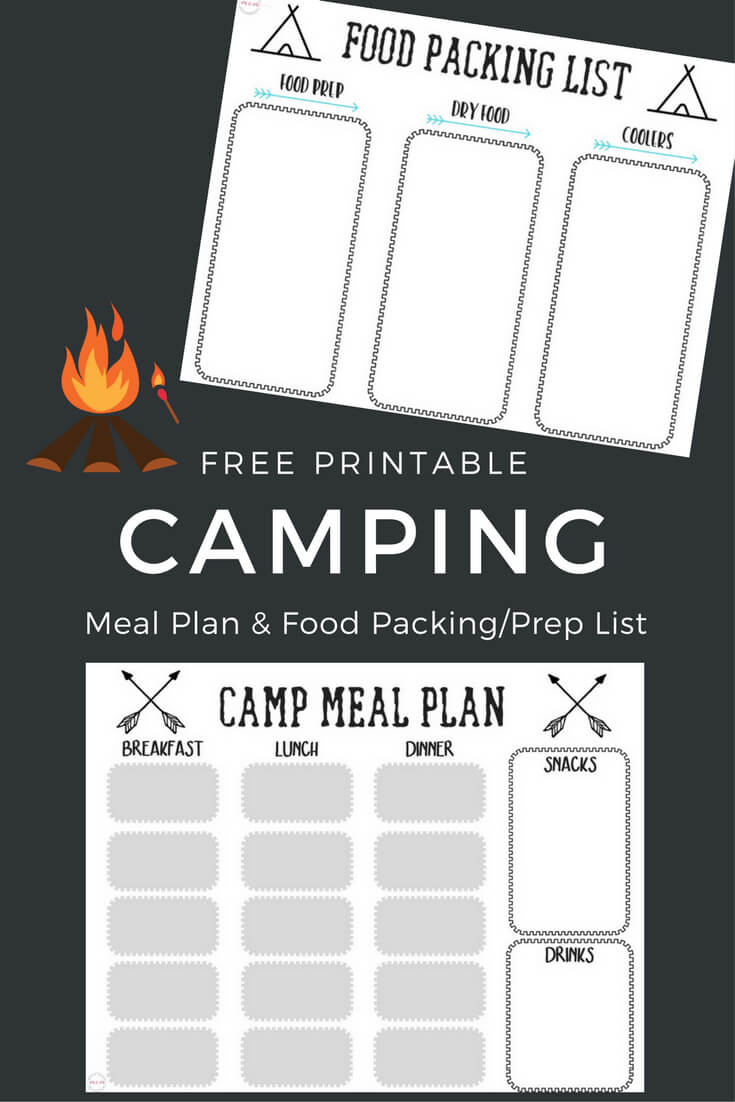 Free Printable Camping Food List + Menu Plan – Must Have Mom Throughout Camping Menu Planner Template